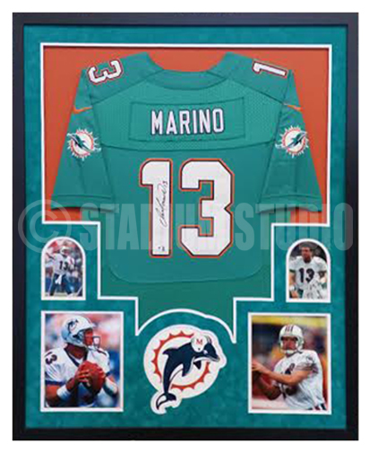 Autographed Framed Dolphins Jersey 