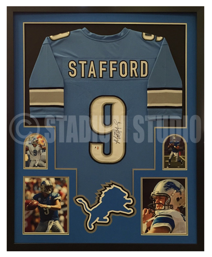 Matthew Stafford Autographed Framed Lions Jersey - The Stadium Studio