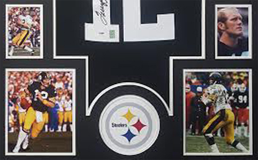 Terry Bradshaw Autographed Framed Steelers Jersey - The Stadium Studio