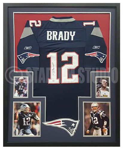 Tom Brady Autographed Framed Patriots Jersey