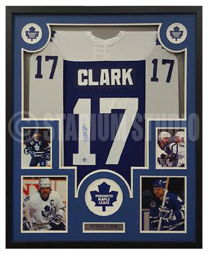 Wendel Clark Autographed White Toronto Maple Leafs Jersey at