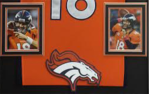 Peyton Manning Autographed Framed Broncos Jersey - The Stadium Studio