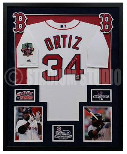 David Ortiz Autographed Framed Red Sox Jersey - The Stadium Studio
