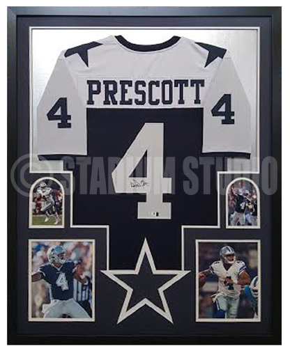 Dak Prescott Autographed Framed Jerseys
