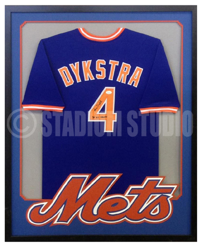 Lenny Dykstra Autographed Framed Mets Jersey