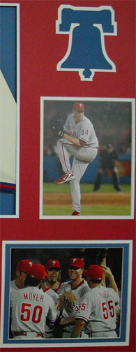 Roy Halladay Philadelphia Phillies Autograph Signed Custom Framed Jersey 4  PIC Red Suede Matted Lojo Sports Certified