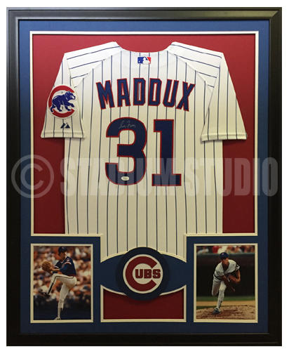 Greg Maddux Autographed Framed Cubs Jersey
