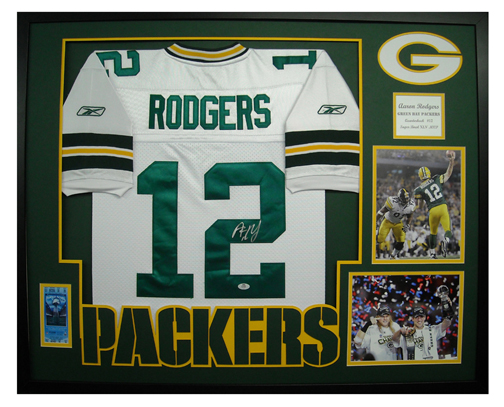 Autographed Framed Packers Jersey 