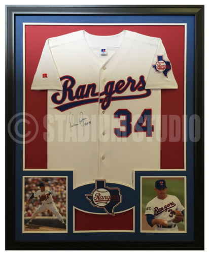 Nolan Ryan Autographed Framed Rangers Jersey