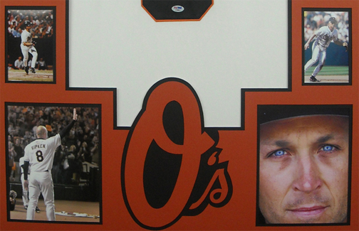 Cal Ripken Jr. Autographed and Framed Baltimore Orioles Jersey